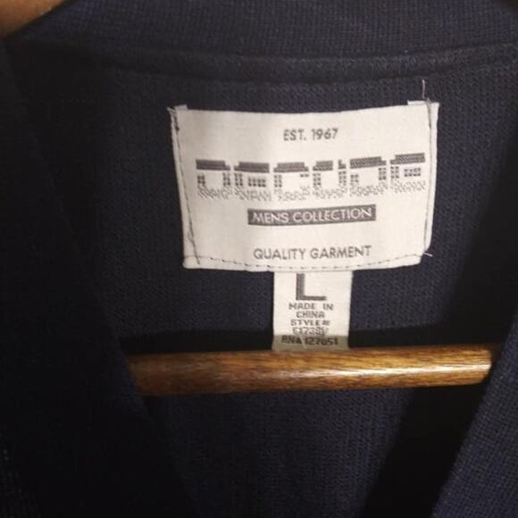 Decode Blue & Gray Patchwork Knit Sweater Vest Sz Large * - Picture 5 of 5